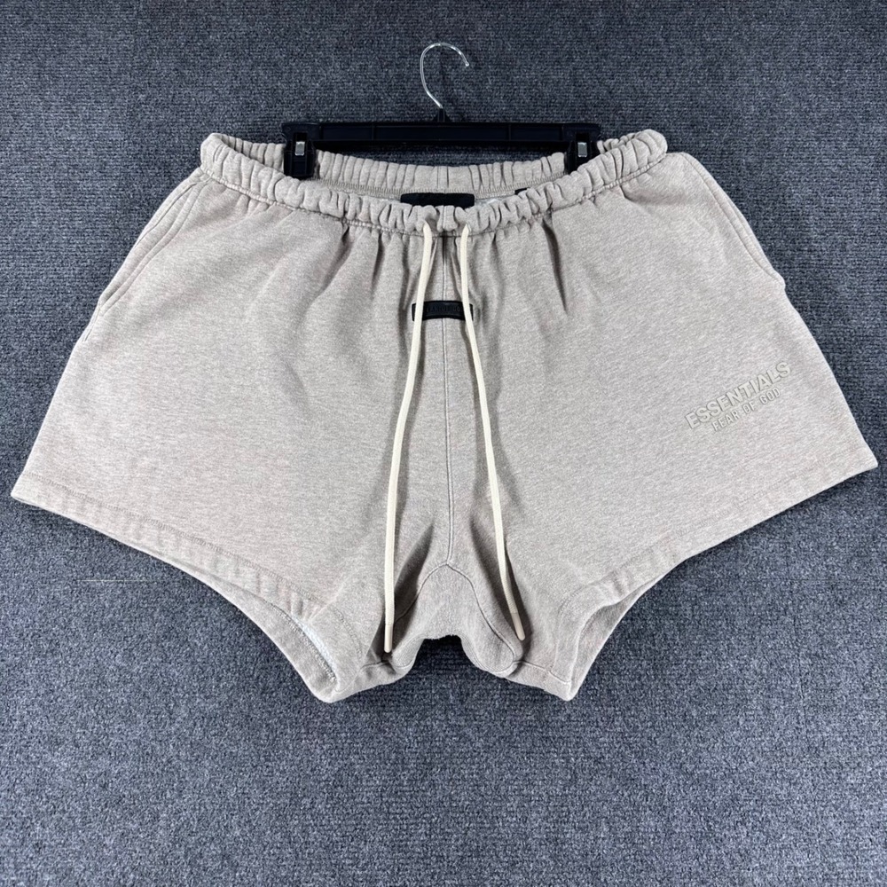 Fear of God Essentials Shorts Womens XL Extra Large Grey Fleece Sweat Shorts FOG